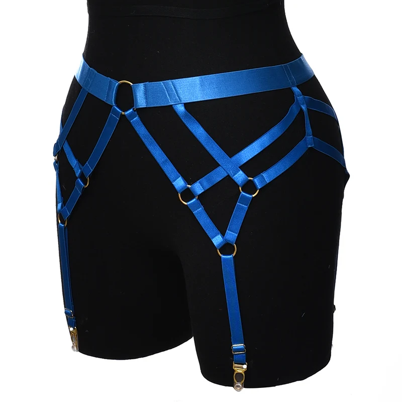 Goth Hohl Hohe Taille Strumpfband Gürtel Multicolor Rave Tragen Körper Harness Elastische Gürtel Einstellbare Sexy Bondage Strumpf Körper Käfig