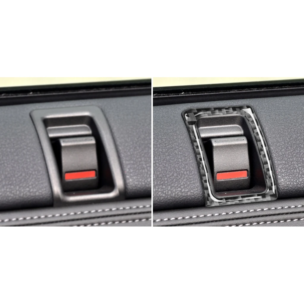 For Nissan GTR R35 2008-2016 Accessories Carbon Fiber Car Interior Side Door Lock Switch Door Button Frame Cover Trim Sticker