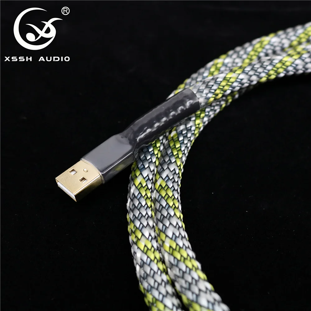 XSSH YIVO DIY OEM ODM OTG Date Digtal USB2.0 USB3.0 Wires Audio DIY Copper Gold Plated USB A to USB B Extension Cable Cord Line