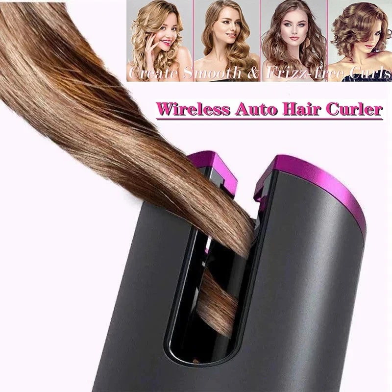 Automatic Hair Curler Ceramic Hair Iron Curling Iron for Hair Waver Wand Curling Wand Curlers Cordless Usb Charging Curler Iron