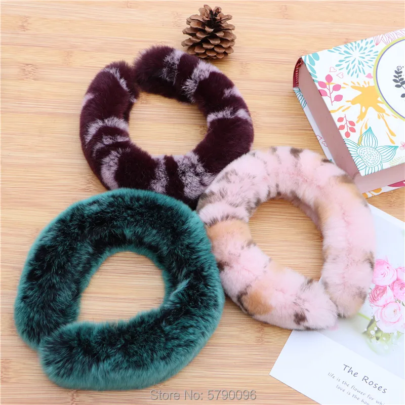 Rex rabbit fur hairpin headband real hair accessories super plush fur women fashion cute furry net red headdress