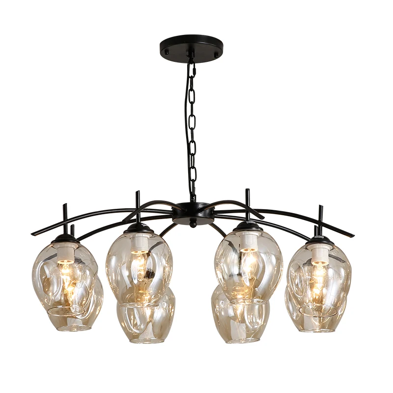 

LOFT Modern Gold Lustre chandeliers 3-12 Arms Retro Adjustable Edison Bulb Lamp E27 Art Spider Ceiling luminaire Fixture