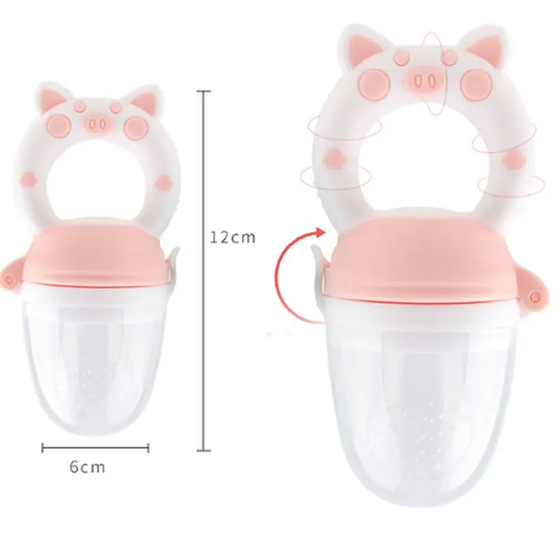 Baby-Fütterungslöffel für nahrhafte Früchte und Gemüse, Beißring, Kauspielzeug, Baby-Fütterungslöffel, Schnullerflasche – Detail 6