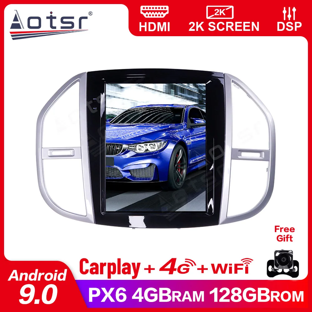 

Автомобильный мультимедийный плеер, экран 4 + 2016 гfortesla для 20017 2018 Mercedes-Benz Vito Android, GPS навигация, аудио, радио, стерео, головное устройство