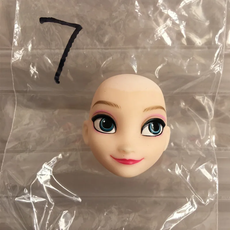 Lovely Princess Bald Head DIY Planting Long Soft Hair Doll Head Belle Snow white Baby Girl Favorite Princess Doll Part