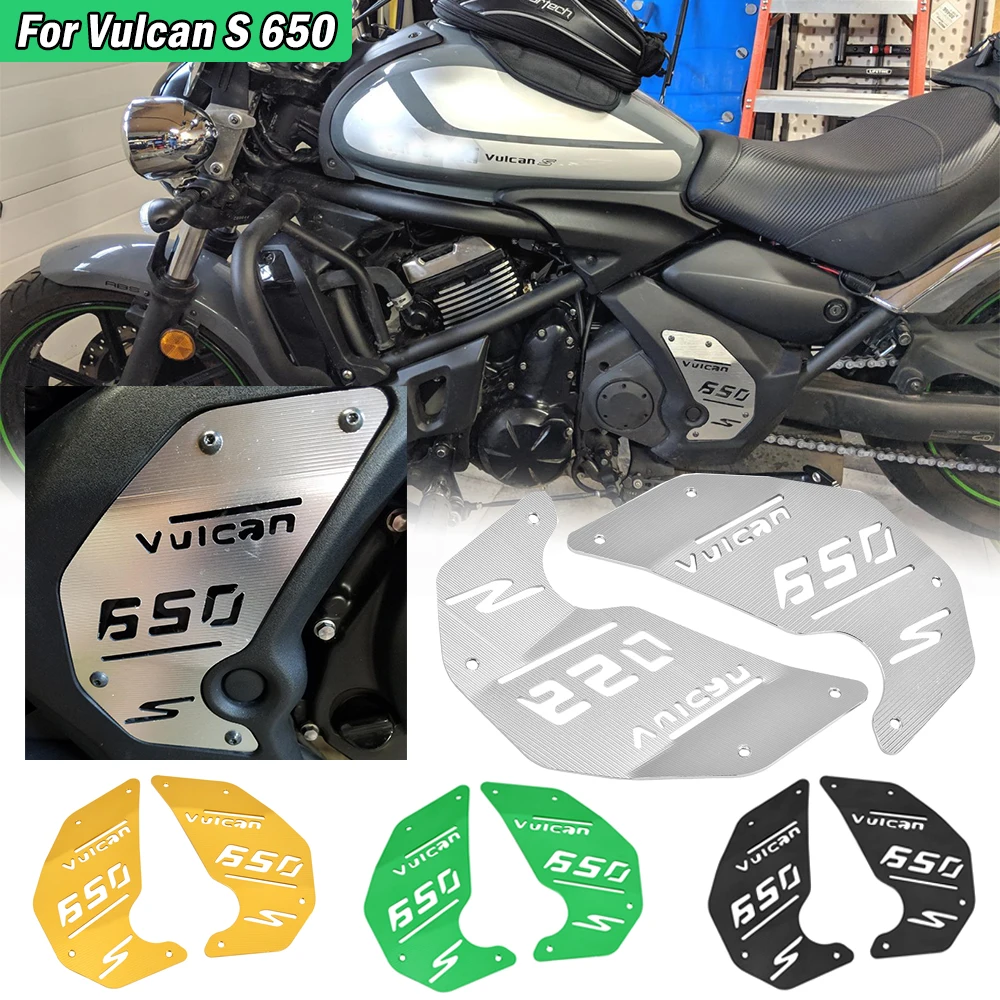 Motorcycle CNC Aluminum Decoration Engine Side Cover Plate For Kawasaki Vulcan S ABS Cafe VN650 EN650 2015-2024 2023 2022 2021