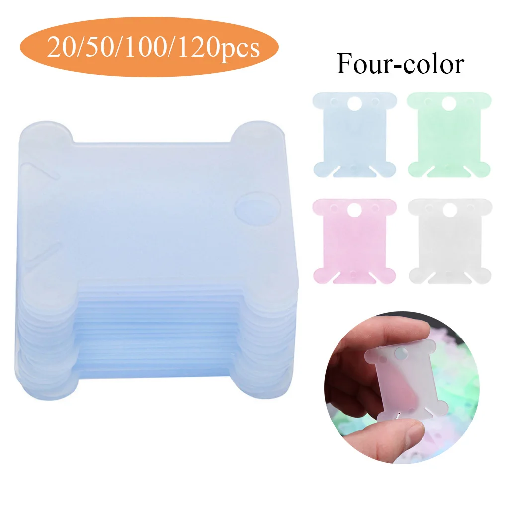 20/50/100/120 pcs Embroidery Thread Winding Card Organizer Cross-stitch Line Thread Bobbin Plastic Card Household Sewing Tools