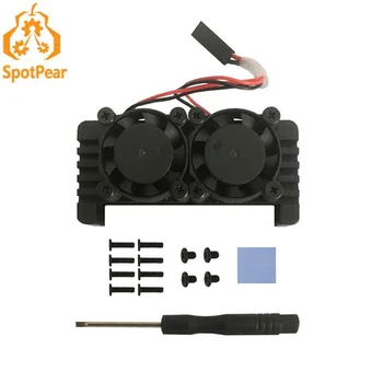 Raspberry Pi Zero 2W 2 W PI0 ฮีทซิงค์อะลูมิเนียมพร้อมพัดลมคู่