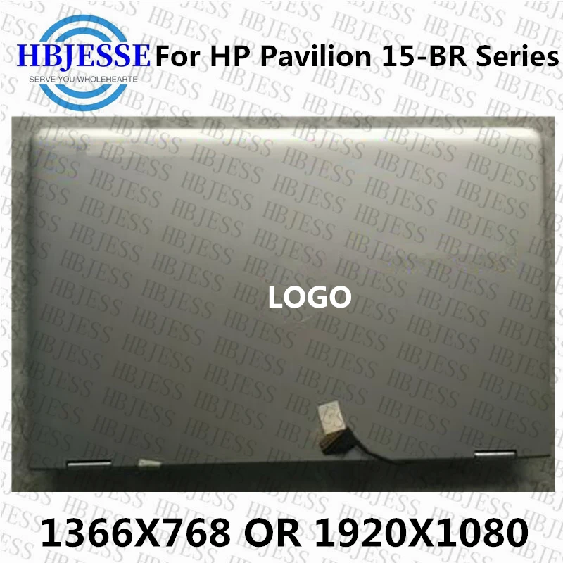 

15.6'' For HP Pavilion 15-BR 15-BR011TX 15-BR001LA 15-br013na 15-br014ng LCD Touch Screen Digitizer Full Assembly With Hings