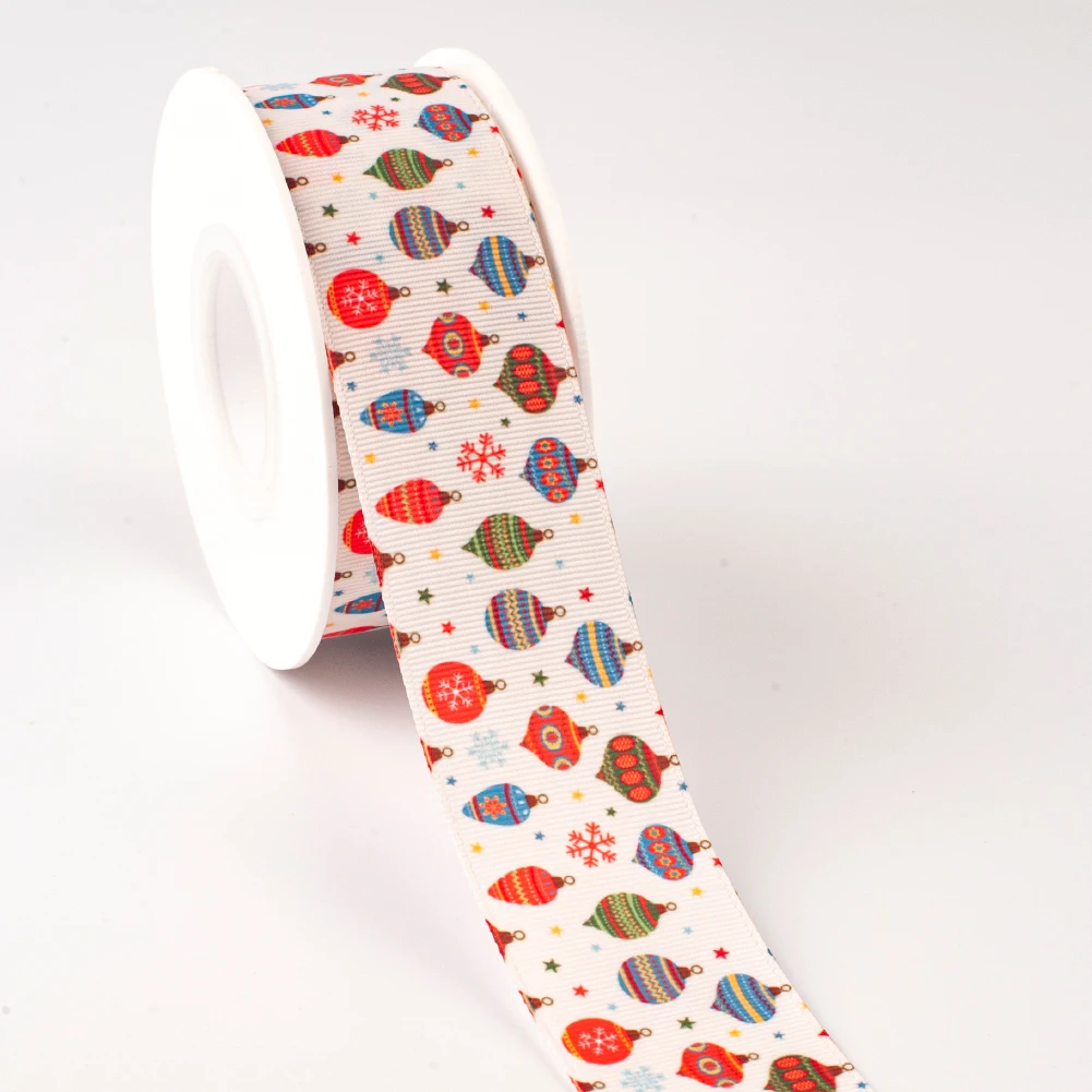 New 50 Yards Hot Designs Christmas Trees  Printed Grosgrain,satin Ribbon Hair Accessories