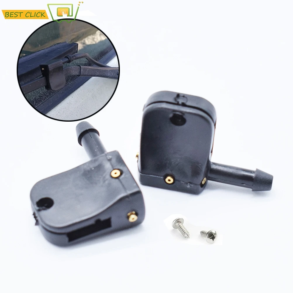 2pcs/pair For Renault Espace 3 For VW Crafter Smart Fortwo Hook Universal Front Windshield Wiper Arm Washer Nozzle Jet Spray Set