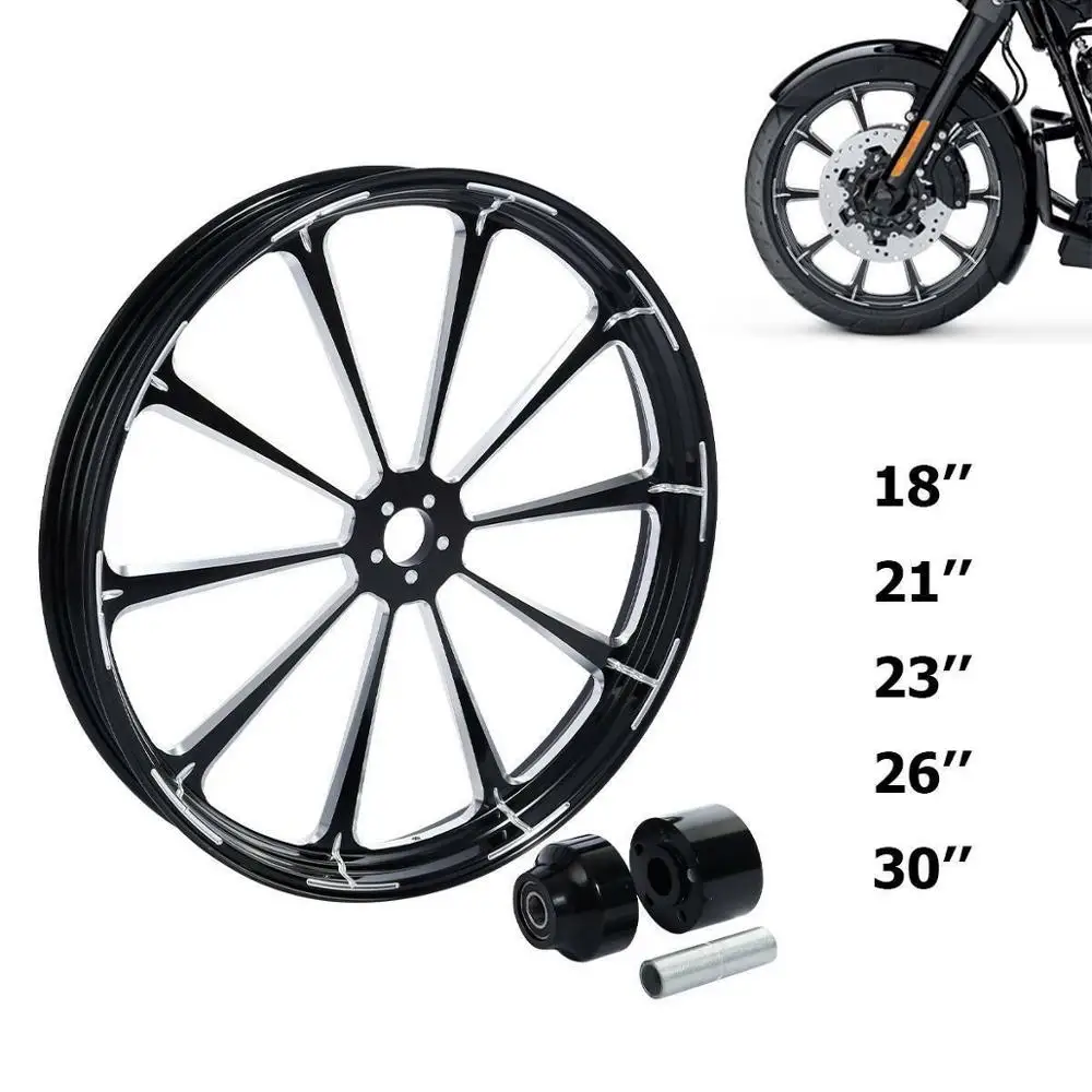 

Motorcycle 18" 21" 23" 26" 30" inch Front Wheel Rim Hub Single Disc For Harley Touring 2008-2020 2019 2018 2009