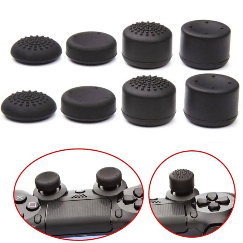 8 pçs silicone polegar vara grip cap manche aperto melhorar capa para interruptor pro ps4 xbox um controladores acessórios