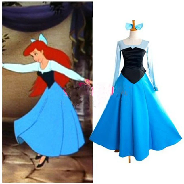 Halloween Party Adult The Little Mermaid Princess Ariel Blue Dress Cosplay Costume Role Play Women Dress Free Shipping Cosplay Costumes AliExpress