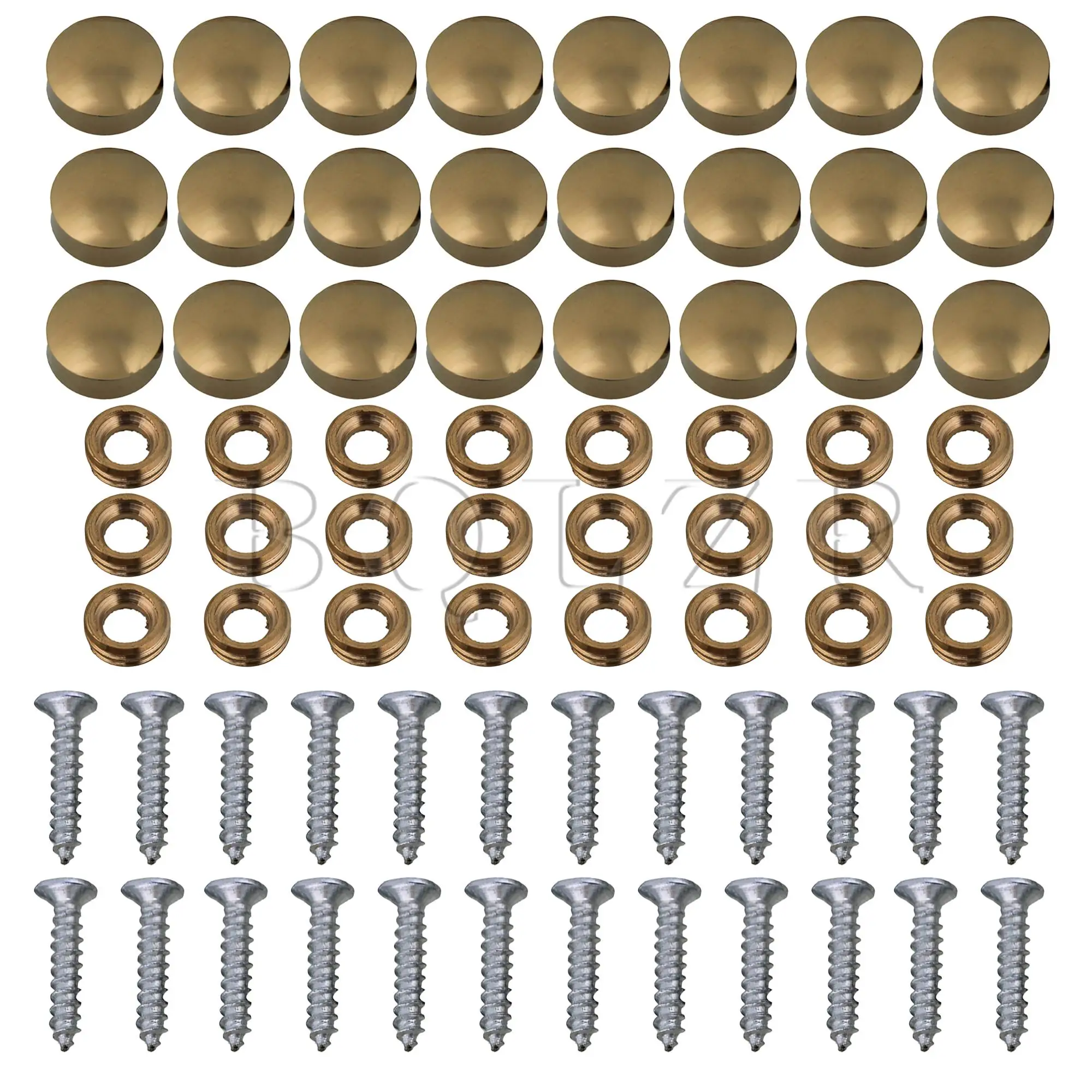 BQLZR 24Pcs 9.3mm Diameter Golden Copper Decorative Cap Nails Furniture Table Mirror Tack Nails
