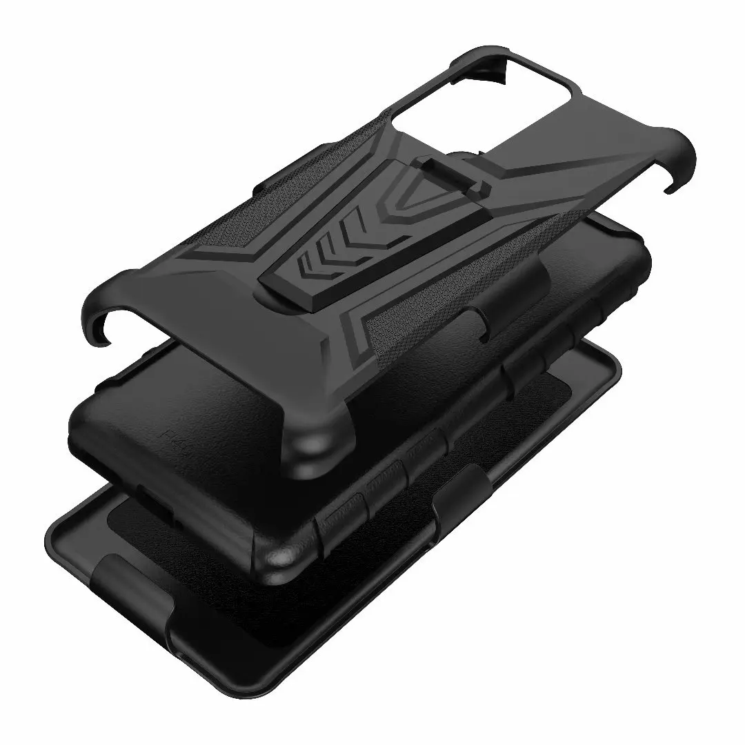 ShockProof Heavy Duty Armour Tough Stand Case With Belt Clip For Xiaomi Redmi Note 10 Pro