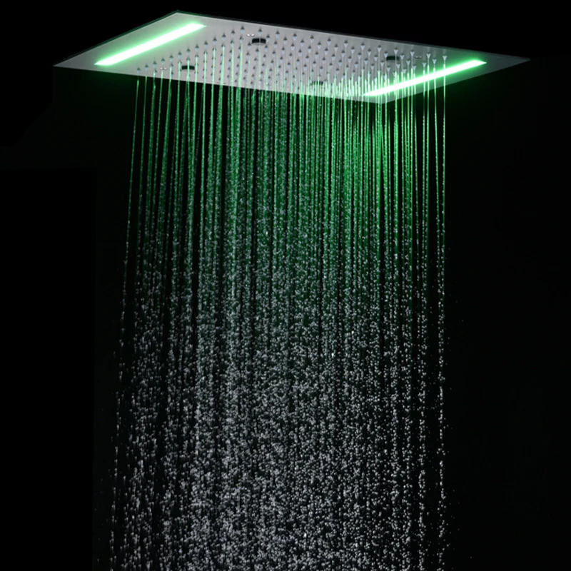 

Matte Black Shower Faucet LED Bathroom Rainfall Atomizing Hydro jet Spa