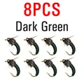 8pcs Dark Green