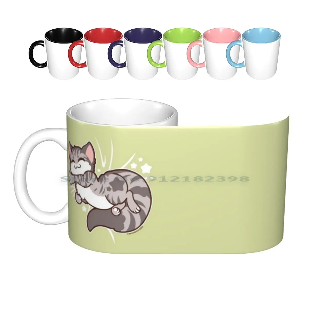 My Luna Kei-Comfy Ceramic Mugs Coffee Cups Milk Tea Mug My Luna Kei My Luna Kei Mylunakei Cat Cats Kitty Kitten Kittens Sleep