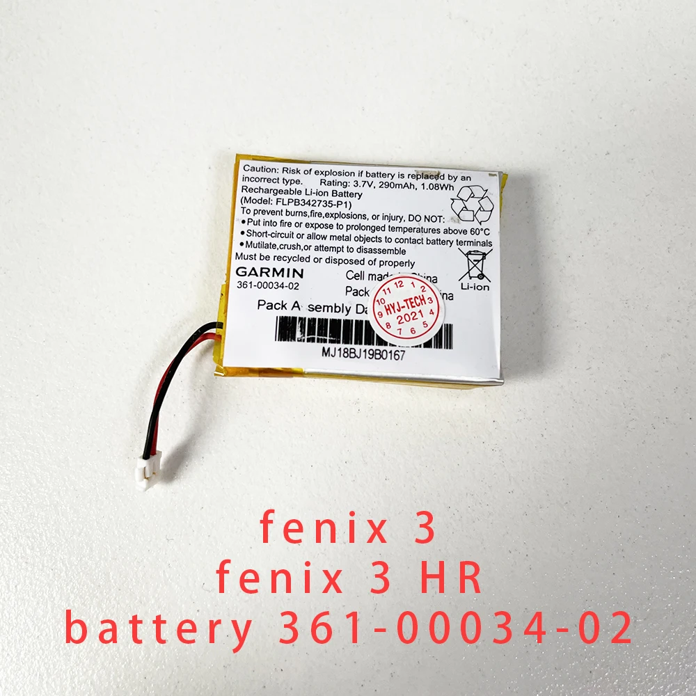 Battery 361-00034-02 For GARMIN Fenix 3 Fenix 3 HR GPS  Li-ion Battery Rechargeable Part Replacement