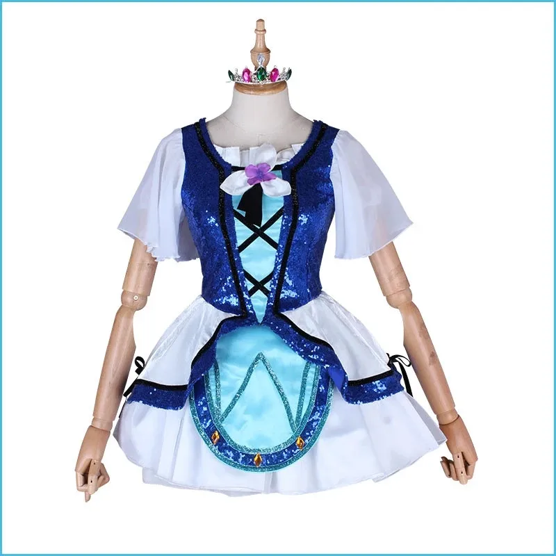 COSLEE Anime LoveLive Sunshine!Aqours Ohara Mari Cosplay Costume Water Blue NEW World Uniform  For Halloween