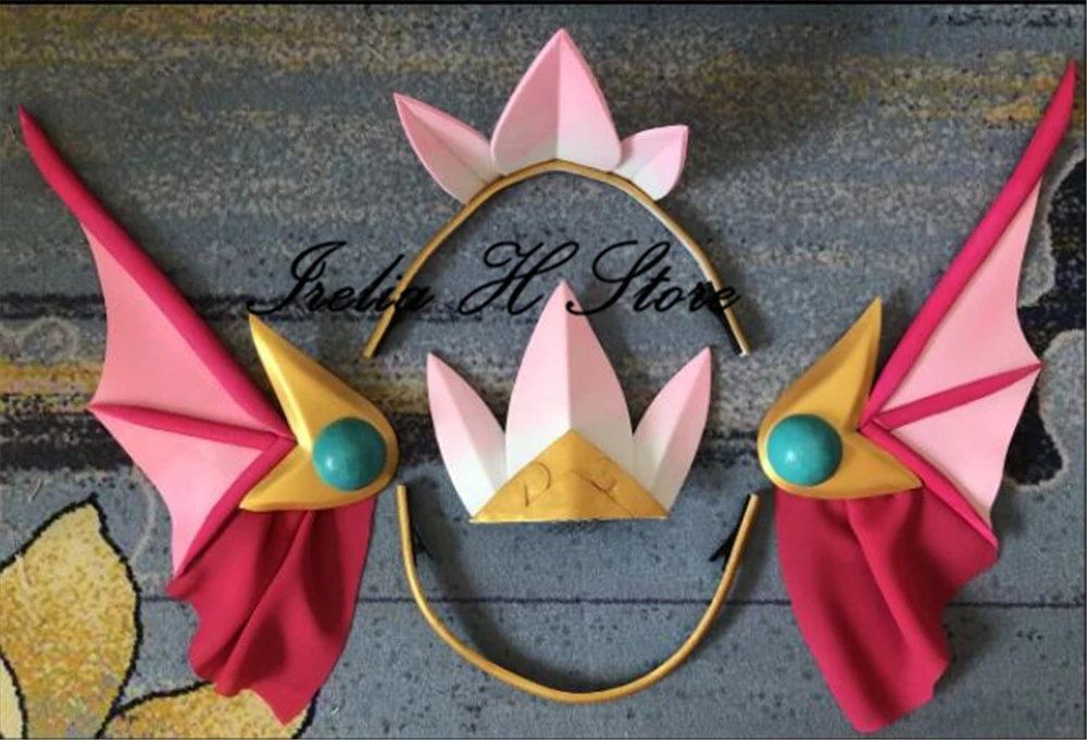 LOL Cosplay Props Splendid Staff Nami headpiece headdress shoulder armors wand staff Cosplay props image 4