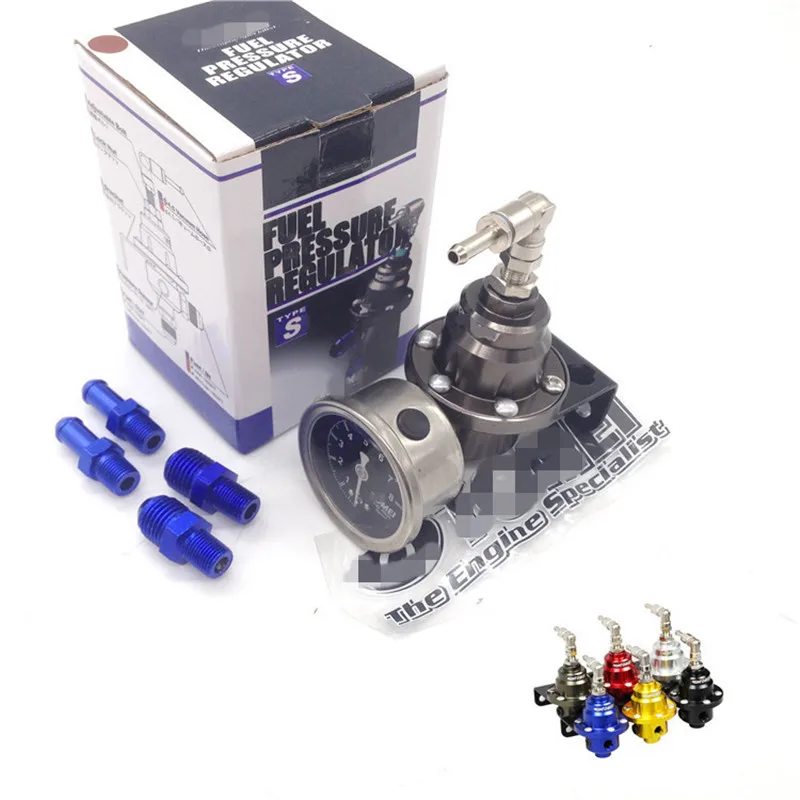 Universal Tomei Style Adjustable Fuel Pressure Regulator With Original Gauge And Instructions