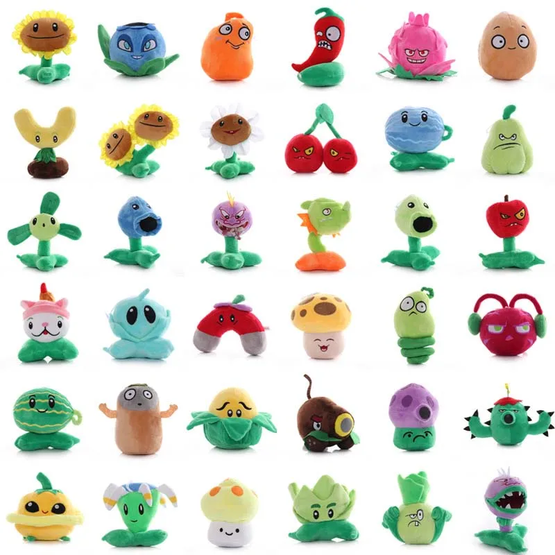 1pcs 13-20cm Plants vs Zombies Plush Toys Doll PVZ Sunflower Chomper Melon Peashooter Plants Soft Stuffed Toys for Children Kids