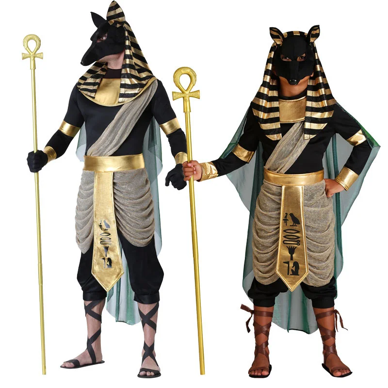 

New Halloween kid Adult Stage Performance Ancient Egypt The guardian of death's tomb Anubis cosplay costume