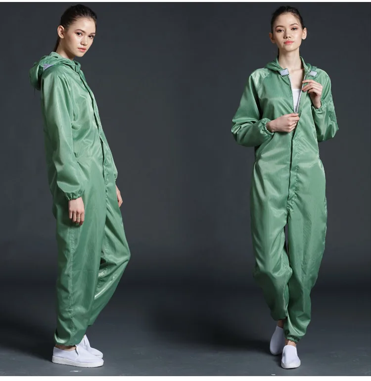 Anti-static Coveralls Clean Clothes Hood Cleanroom Garments Clean Food Dust-proof Paint Work Clothing Unisex Protective Overalls