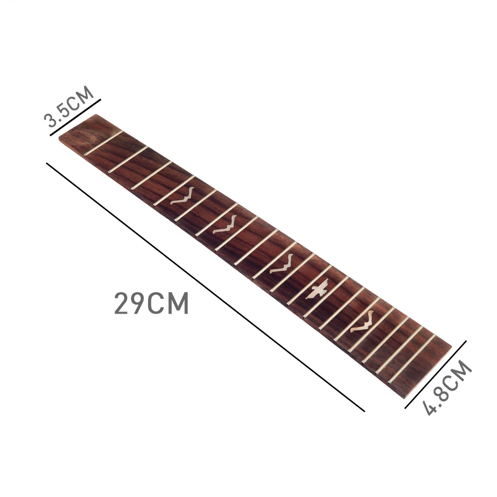 Lommi 26 ''Ukulele Fretboard Palissander Tenor Uke 18 Frets Seagull Patroon Purfling Inlay Diy Onderdelen Voor Hawaii Gitaar