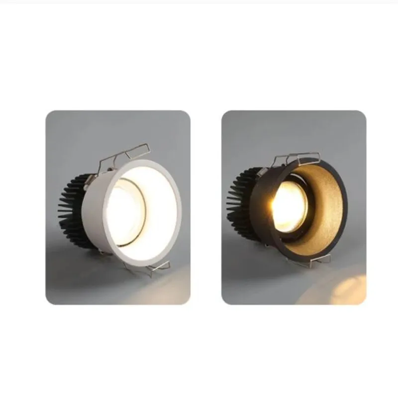 

2PCS/Lot Dimmable Narrow Border Embedded Anti-Glare COB Ceiling Recessed Downlight 7W 9W 12W 15W 18W 20W Hotel Villa Lighting