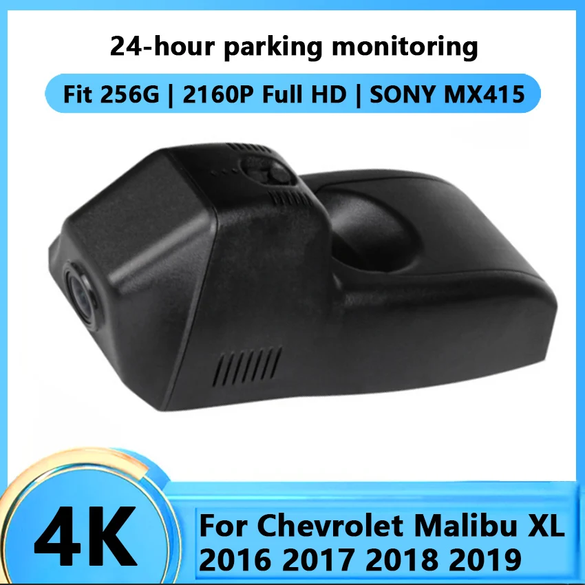 

Car DVR Dash Cam Front And Rear Dashcam 2160P Video Recorder 24H Parking Monitoring For Chevrolet Malibu XL 2016 2017 2018 2019