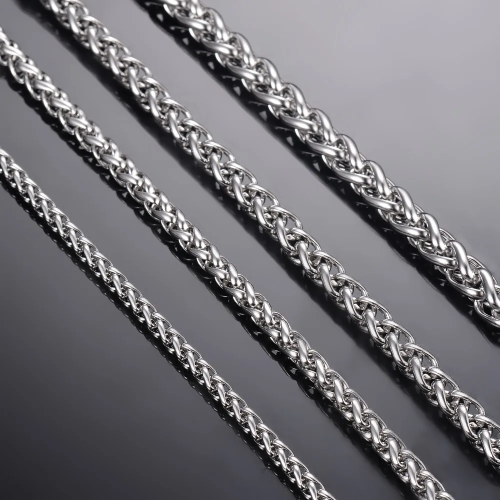 1 Stück Breite 2,5mm/3mm/4mm/5mm/6mm Kielgliederkette Halskette für Männer und Frauen Edelstahlkette – Detail 2