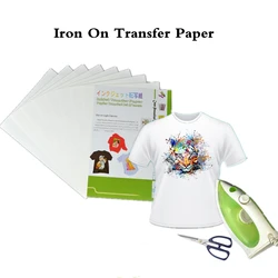 (20 teile/los) eisen auf Inkjet Wärme Transfer Druck Papier A4 Inkjet für Textil Eisen auf t-shirt Transfers Thermische Transfer Papier