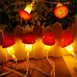 Guirnalda de Luces De Seta alimentada por batería USB, guirnalda de jardín blanca cálida para vacaciones, fiesta de Navidad, luces de hadas impermeables