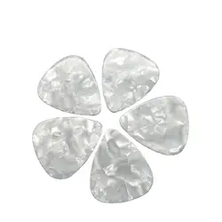 White Pearloid Guitar Picks, Celluloid, Different Thickness, Plectrum, Best Price, 100Pcs