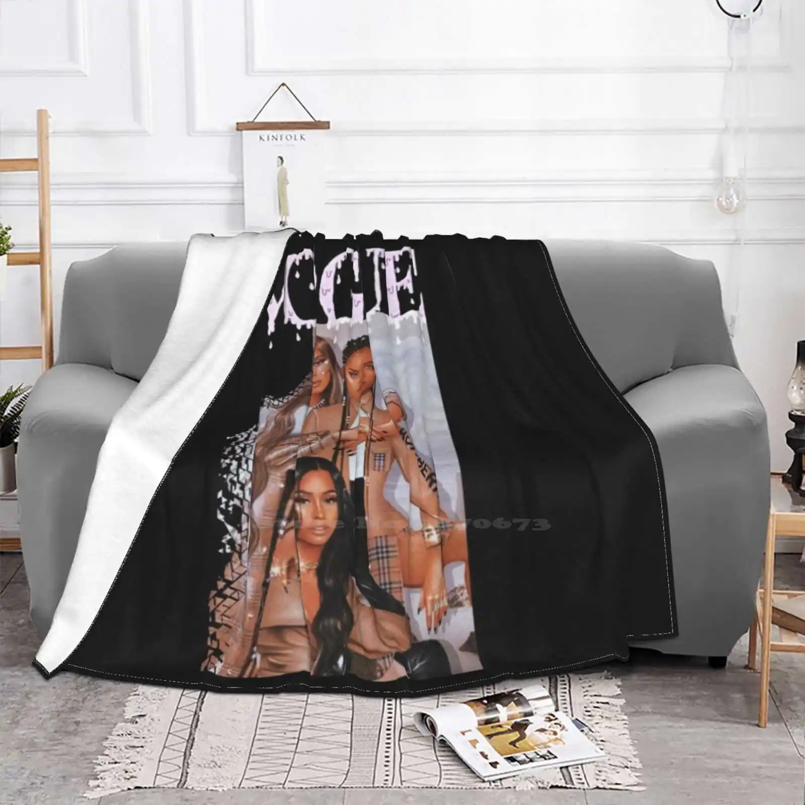 The Holy Brn Hot Sale Printing High Qiality Flannel Blanket Shirin David Shindy 90s Rnb 90s Vintage 90s Rap 90s Hip Hop London