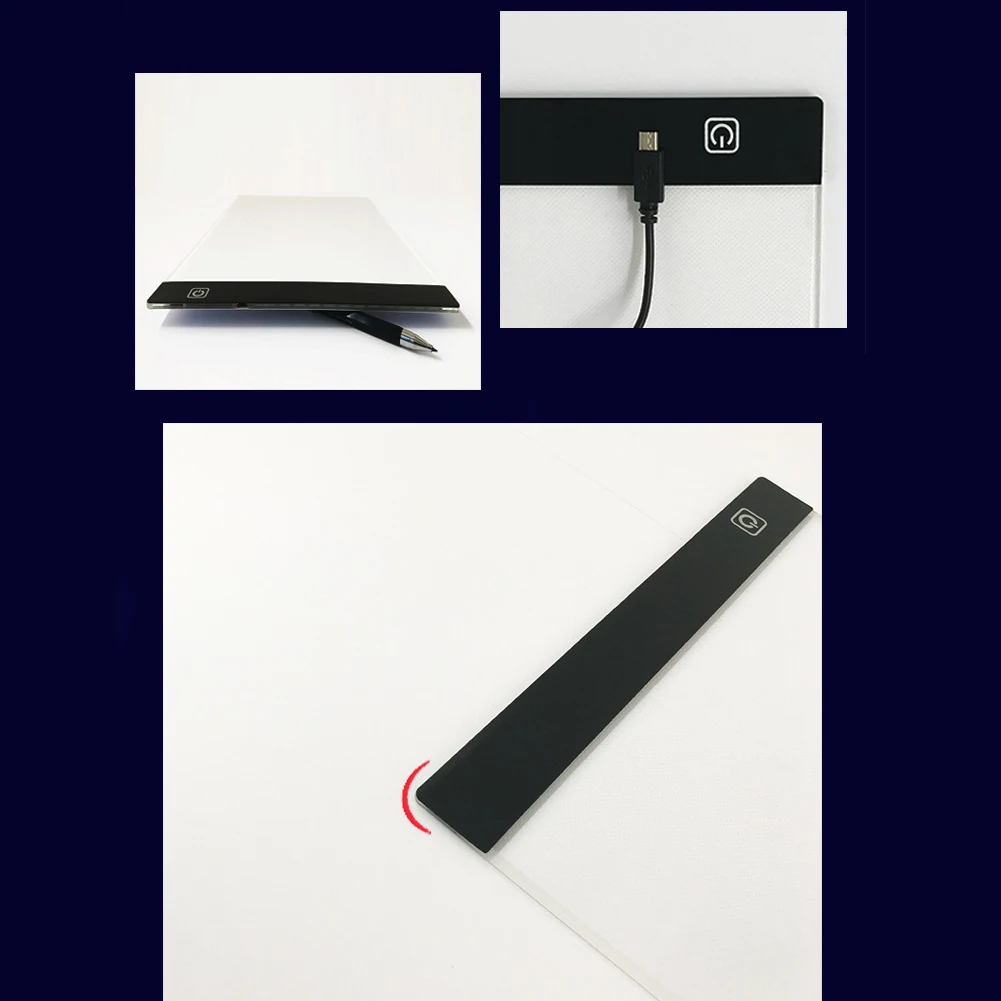 A4 Dimmable USB LED Menggambar Tablet Digital Graphics Pad Papan Gambar Copy Seni Elektronik Grafis Lukisan Meja Tulis