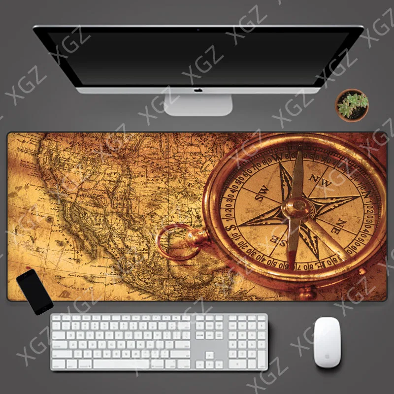 YuzuoanXL Large Game Mouse Pad Game Player Computer Non-slip Waterproof Mouse Pad World Map Pad Gaming Keyboard Table Mat