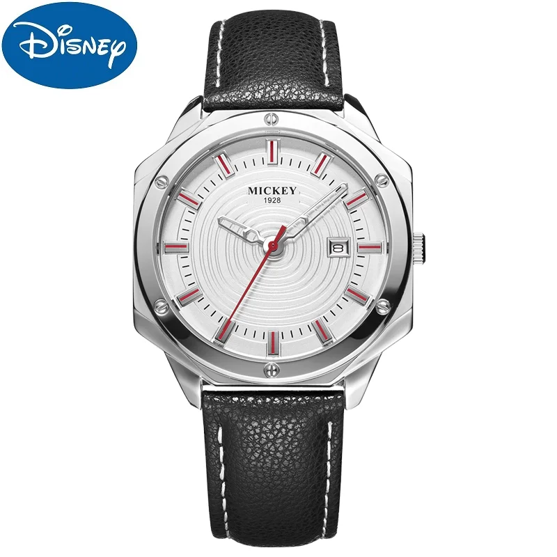 Disney Original Mens Military Sports Quartz Wristwatch Micky Mouse Cartoon Dial Alloy Case Date Waterproof New Relogio Masculino