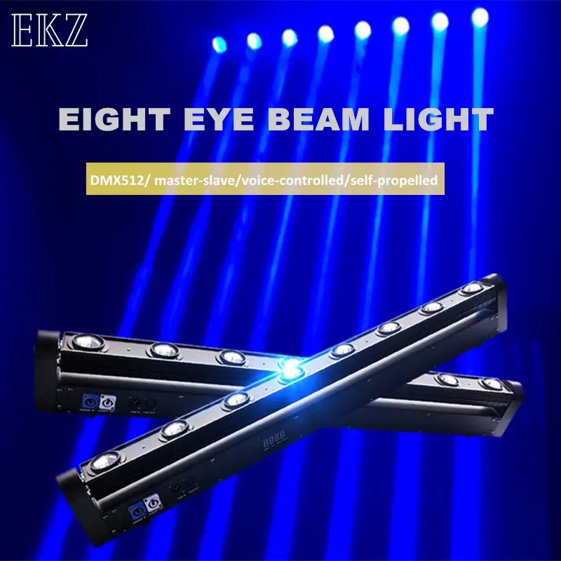 LED Bar Beam Moving Head Light RGBW 8X12W Stage Rotating Sound Controlled Perfect For Mobile DJ Disco Party Club Dance Floor Bar