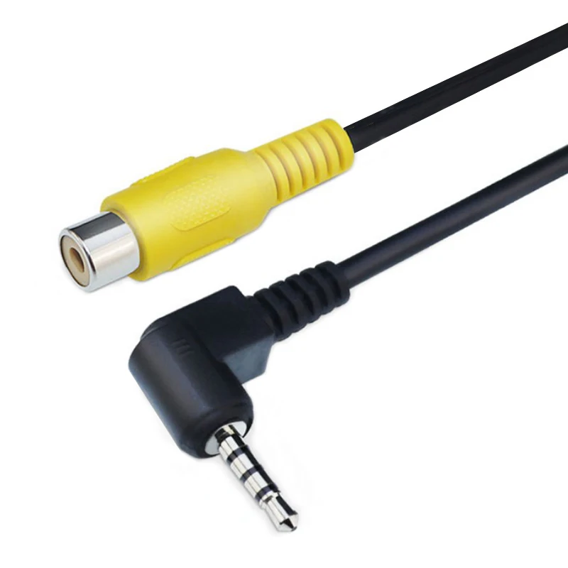 2.5mm 4Pole Male Jack to AV Female Plug Adapter Cable for GPS and Rear Camera