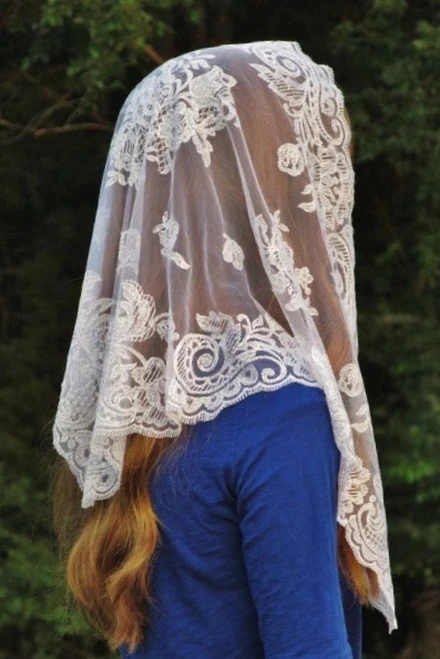 Multi Color Chapel Shawl Scarf Catholic Veil Spanish Lace Mantilla