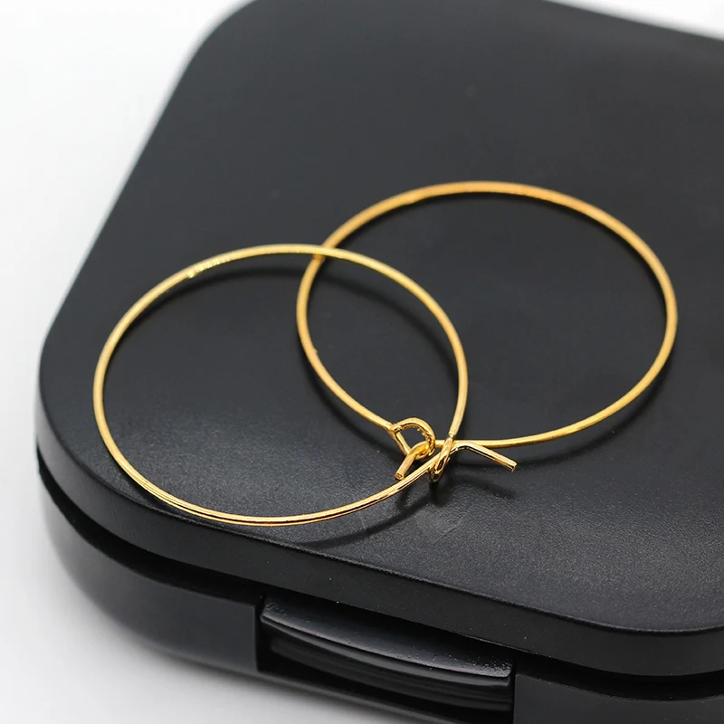 20pcs 20/25/30/35/40mm  Hoop Earrings Big Circle Ear Hoop For DIY Jewelry Making Supplies Accessories