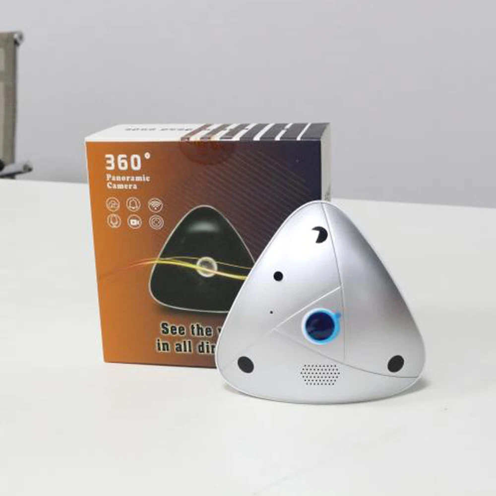 OUERTECH Full View WIFI 360 Camera Two way audio Panoramic mini 2MP Fisheye Wireless Smart IP VR Camera  Motion Detection