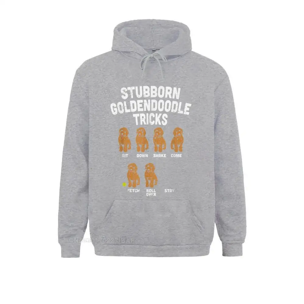 Stubborn Goldendoodle Tricks ตลกสุนัขเทรนเนอร์ Dad ของขวัญครอบครัวนักเรียนเสื้อ Slim Fit Hoodies Harajuku เสื้อผ้า