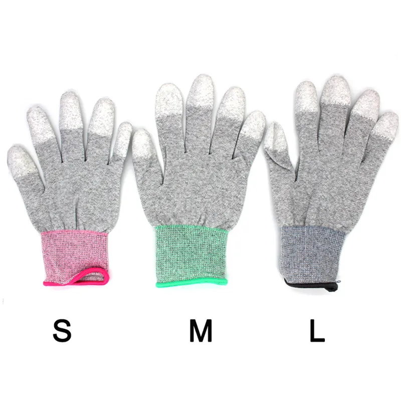 1 Pair Antistatic Gloves Anti Static Computer PC ESD Electronic Working Gloves Wholesale High Quality for Finger Protection