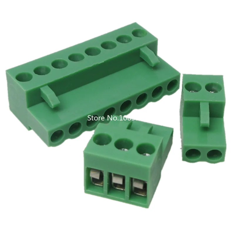 5Sets HT5.08 5.08mm Pitch 2/3/4/5P 6P 8P Screw Plug-in PCB Terminal Block Straight/Right Angle Pin Pluggable Bornier Connector