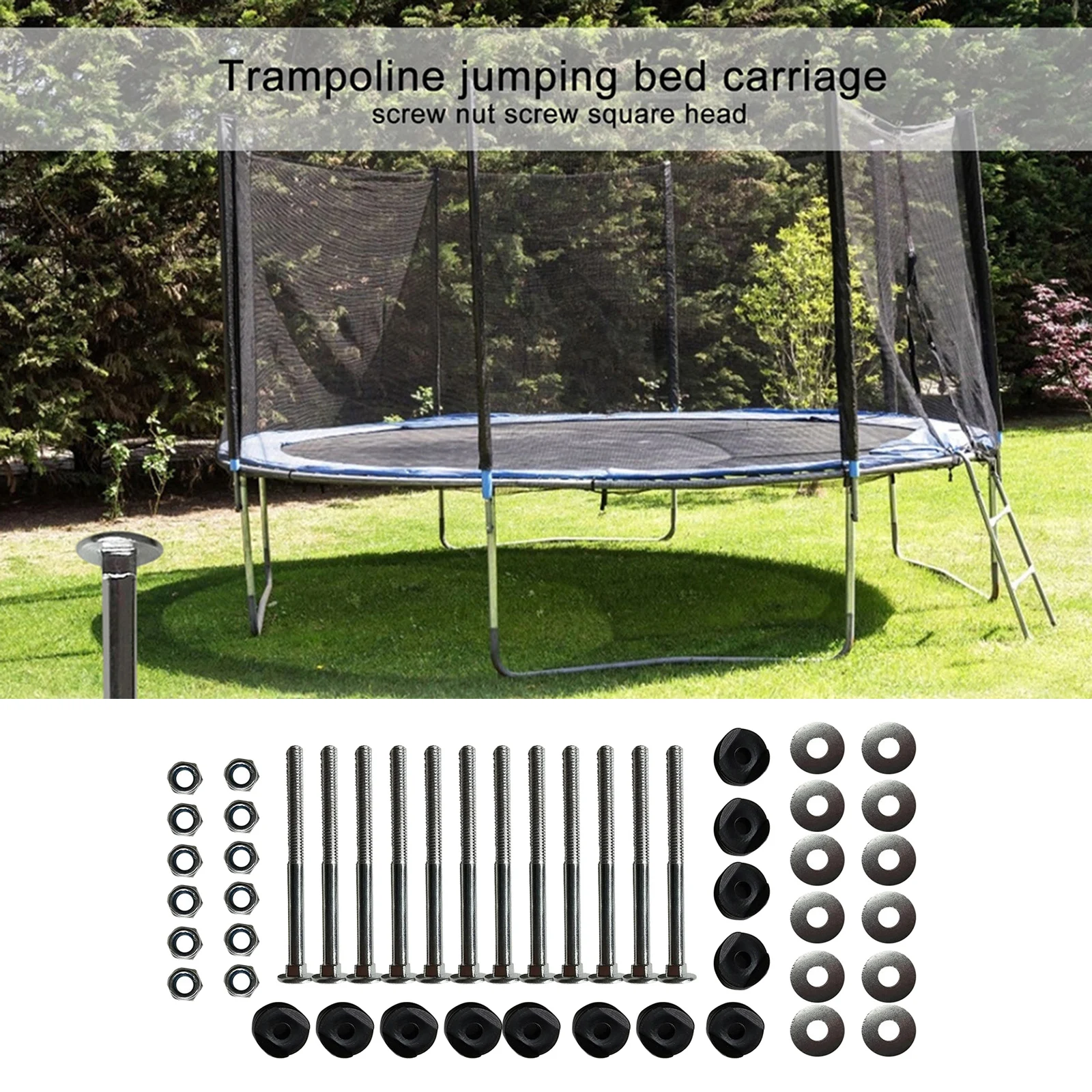 12pcs/Set Trampoline Enclosure Pole Gap Spacers Plastic Spacers Replacement